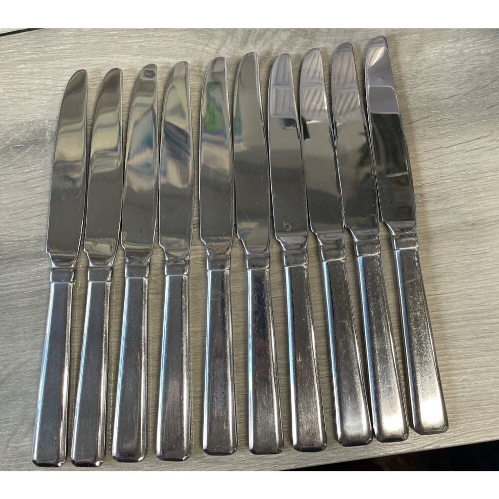 New French Solid Knife "Reston" Stainless Cambridge Flat End‎